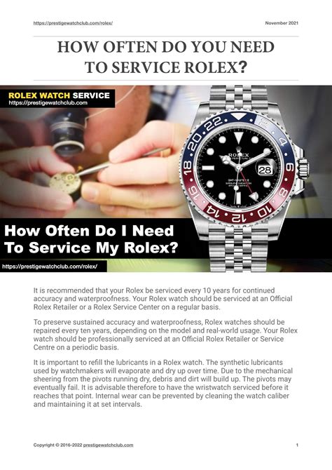 how often to service a rolex